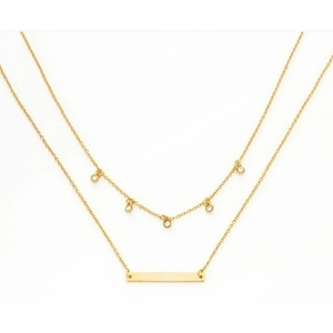 Fosterie Gold‎ Plated Layered Necklace New